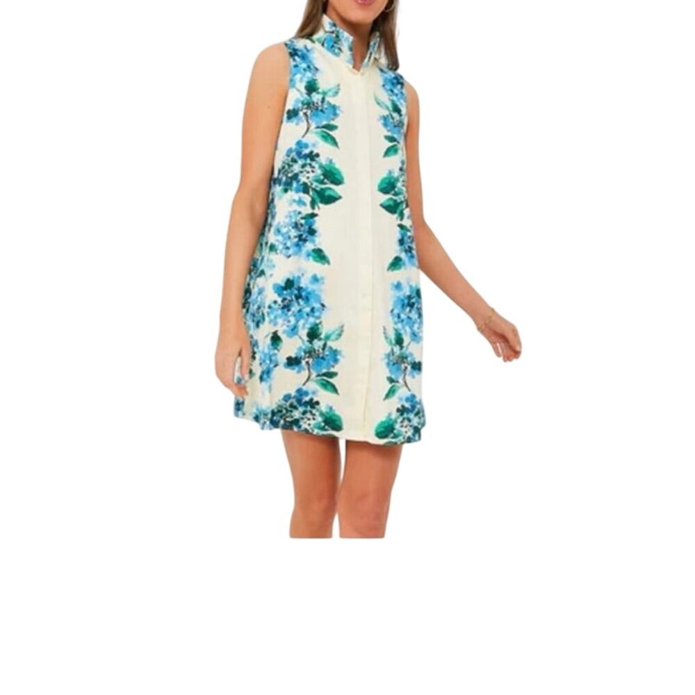 Tuckernuck Water's Edge Hydrangea Sleeveless Charlie Dress Floral Print sz XL